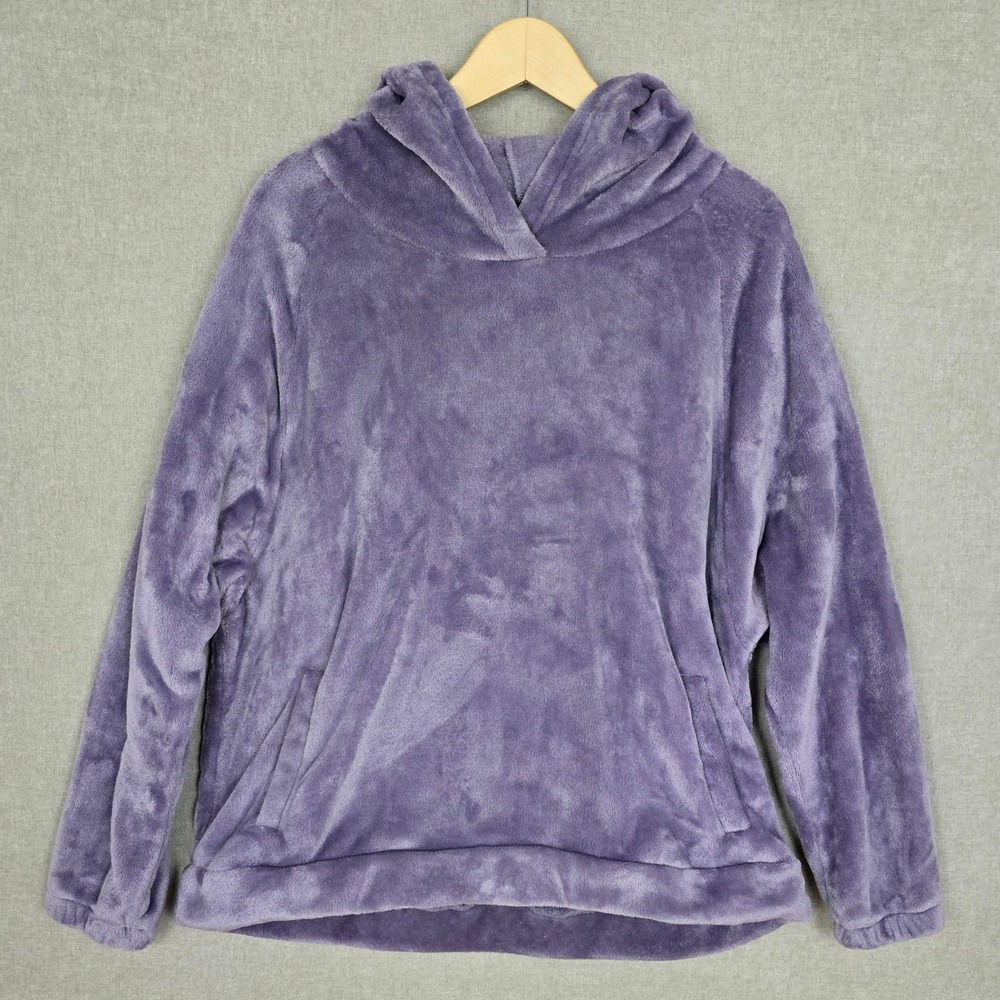 Denver Hayes Women's Plush Cozy Fleece Hoodie Purple Loungewear XL